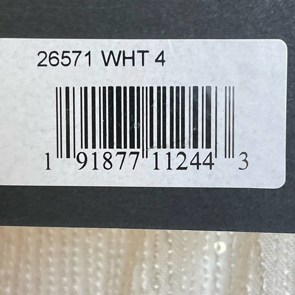 New Mac Duggal Asymmetric One Shoulder Thigh High Slit Ruched Sequin Gown Size 4 - Picture 5 of 13